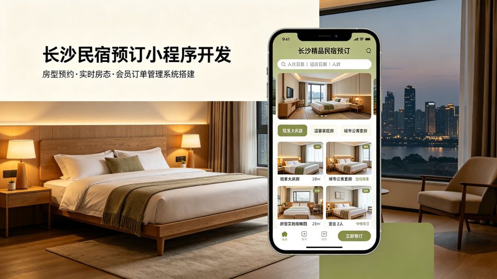 长沙民宿 / 客栈预订小程序开发案例｜房型预约 + 订单会员 + 房态管理系统搭建