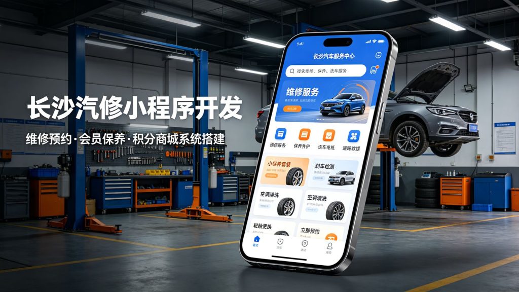 长沙汽修门店小程序开发案例｜车辆预约维保 + 工单会员管理系统搭建