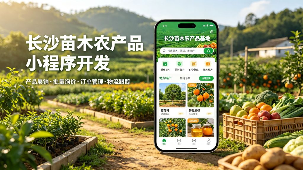 长沙苗木农产品小程序开发案例｜农产品线上展销带货