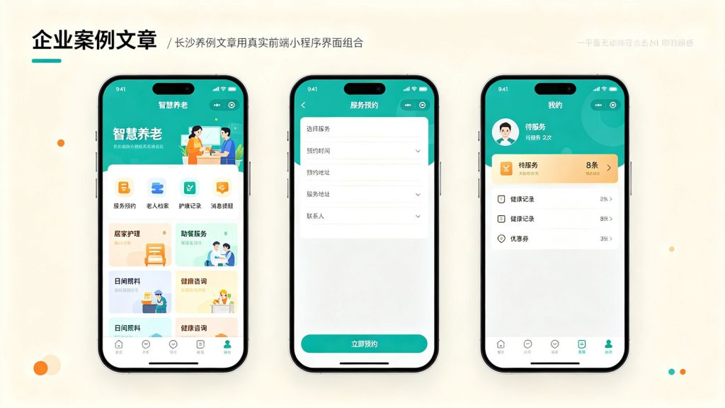 长沙养老小程序开发案例｜智慧养老数字化平台搭建与功能落地